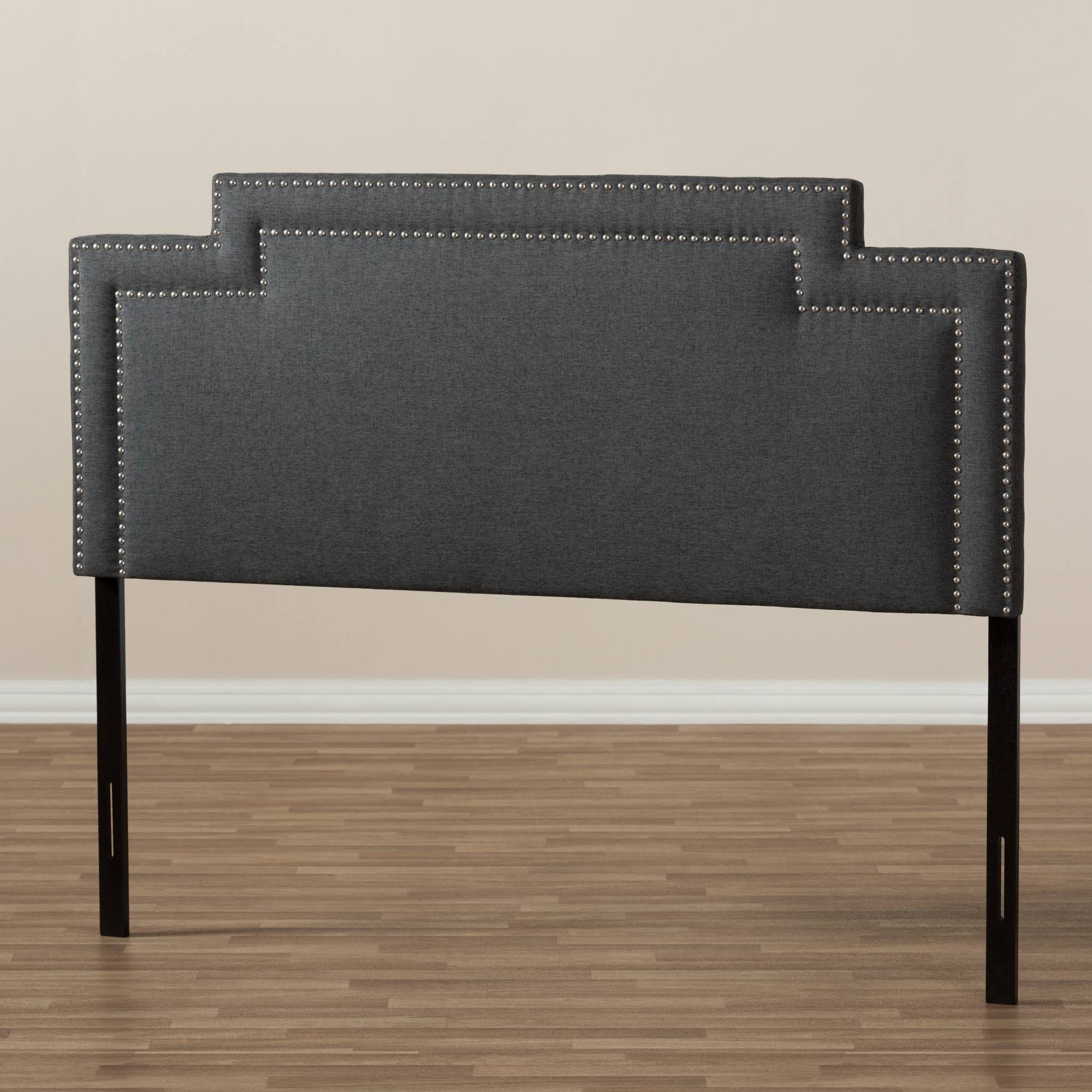 Dark Grey Fabric King Size Headboard L628506
