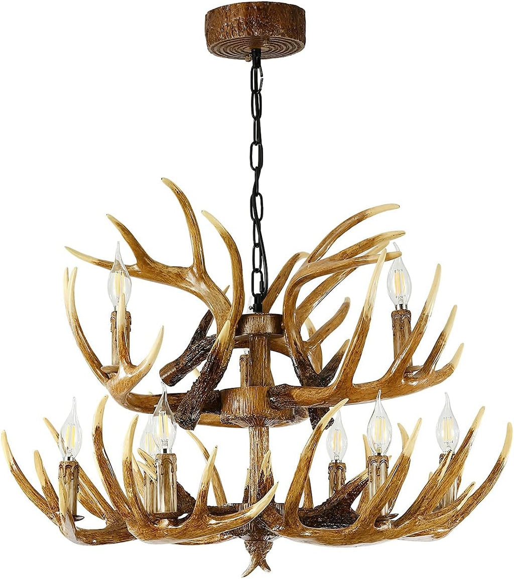 Antler Chandelier, 9 Lights, E12 Base M72814