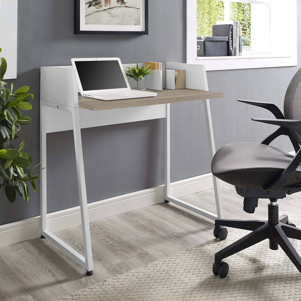 White Natural Wood Writing Desk I2357