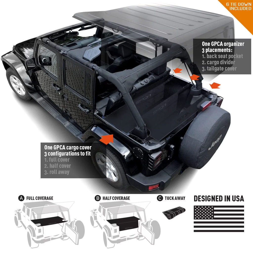 Jeep Wrangler JK 4DR Cargo Cover X370517