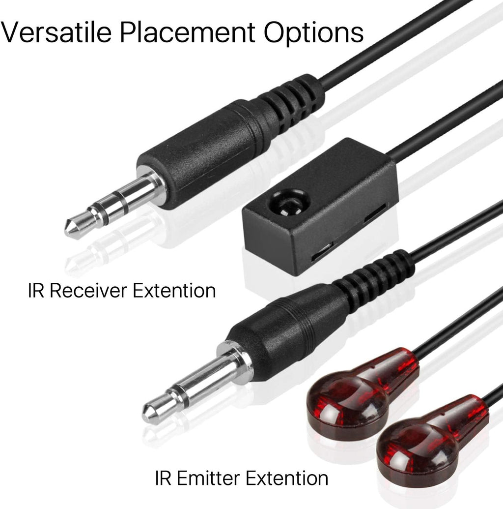 Wireless IR Extender Repeater with 2 Head Eye IR Blaster Emitter Booster Cable, Pack of 2 I1917