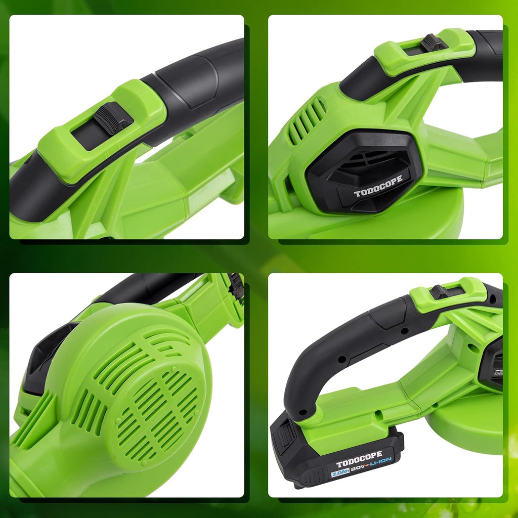 20V Cordless Leaf Blower Vacuum with Battery and Charger, Pack of 2 R6919