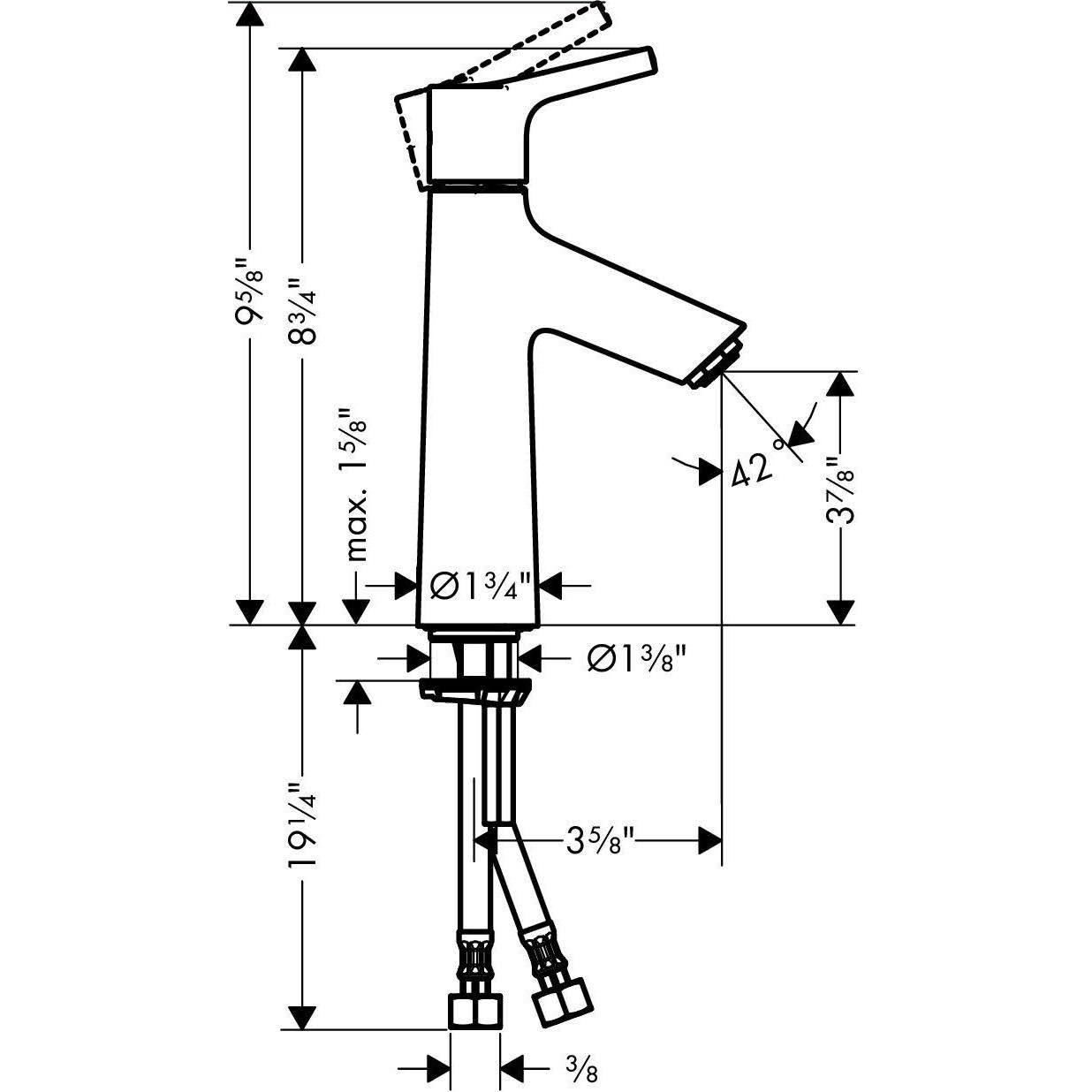 Chrome Single Hole Bathroom Faucet G82646