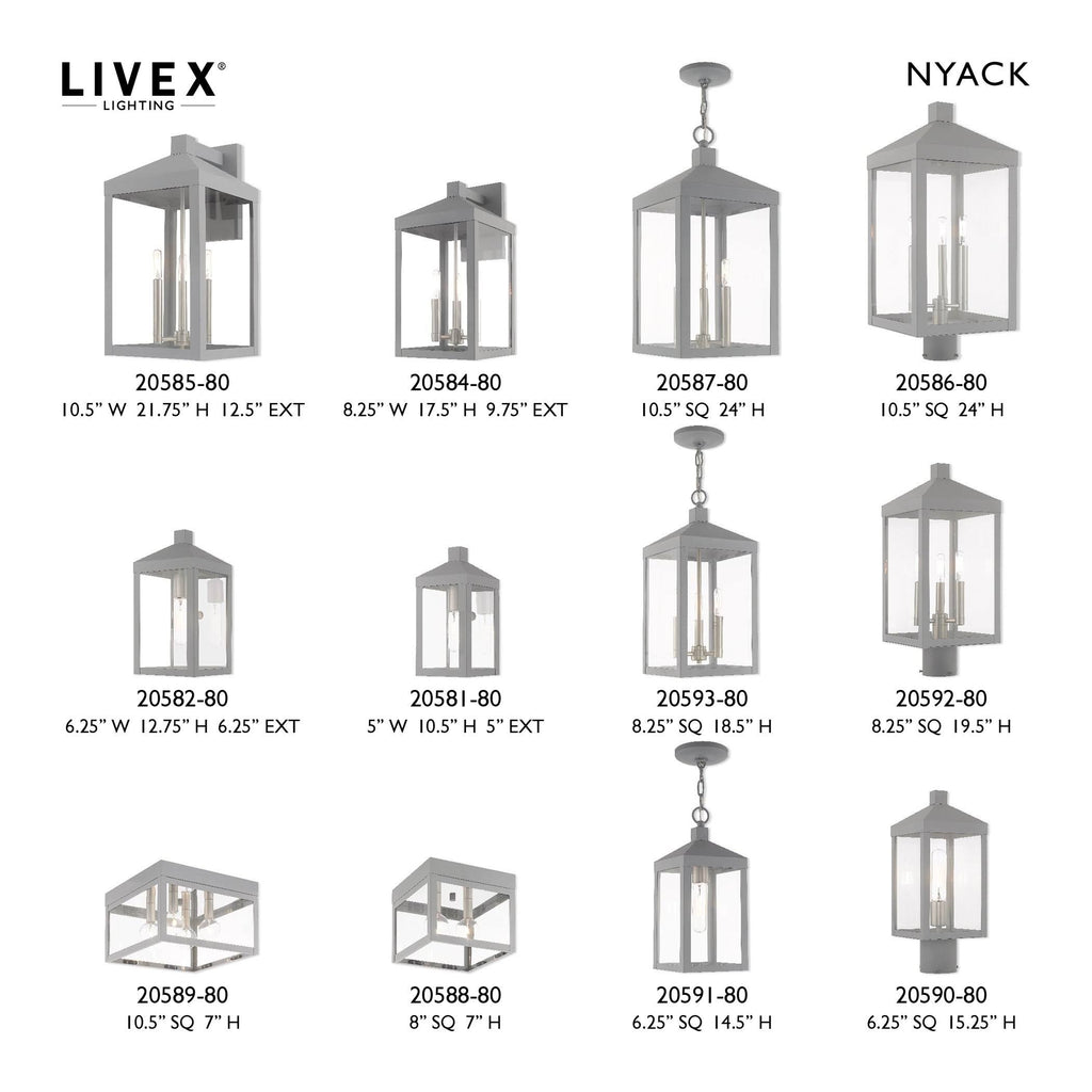 Scandinavian Gray 4 Light Outdoor Ceiling Mount X9608