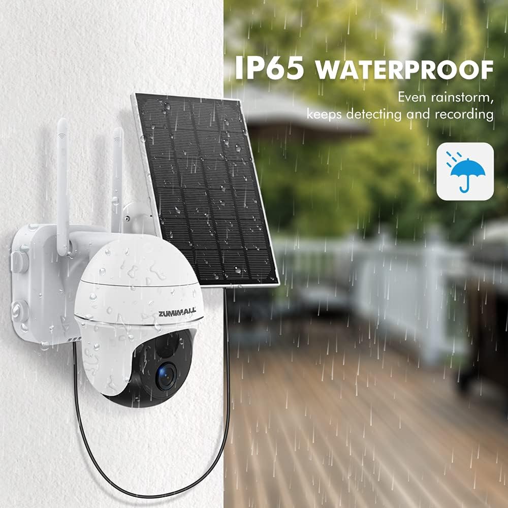 Wireless WiFi Pan Tilt 360° View Solar Powered Security Camera C329