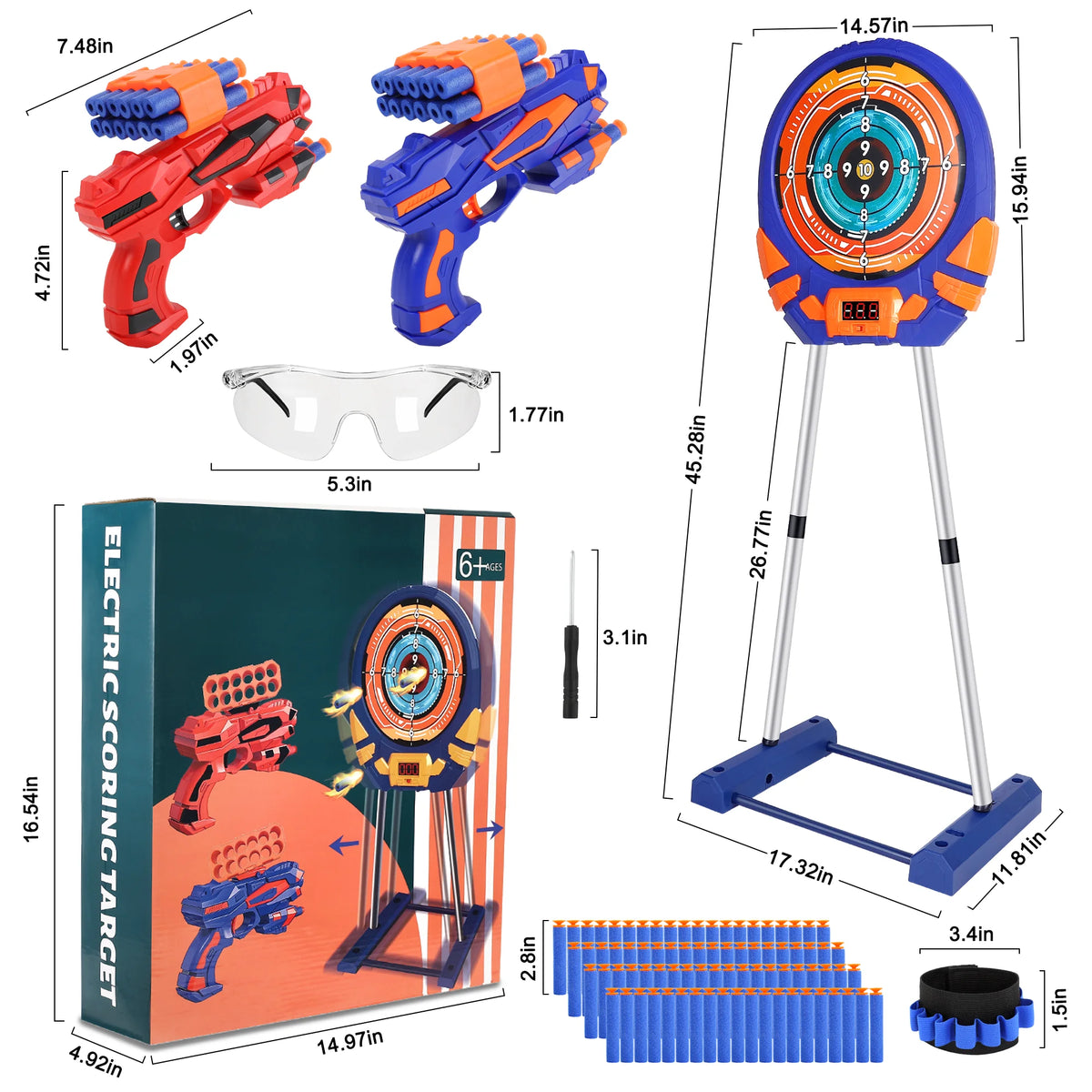 Electronic Scoring Shooting Target for Foam Darts X7006