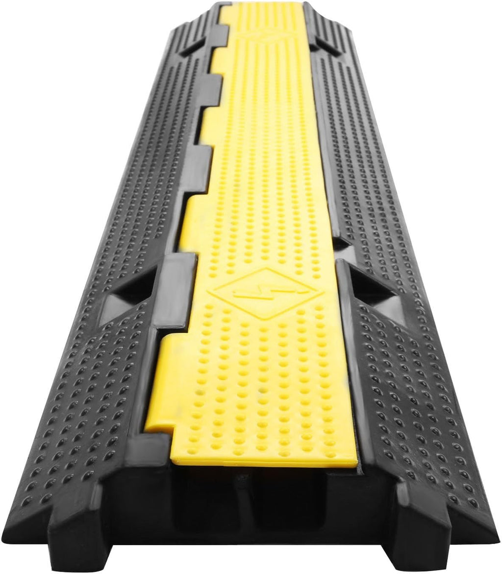Rubber Cable Protector Speed Bump (4 Pack Single Channel) Pack of 2 B584