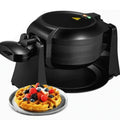 Double Belgian Waffle Maker 180° Flip 1400W Nonstick Black U40123