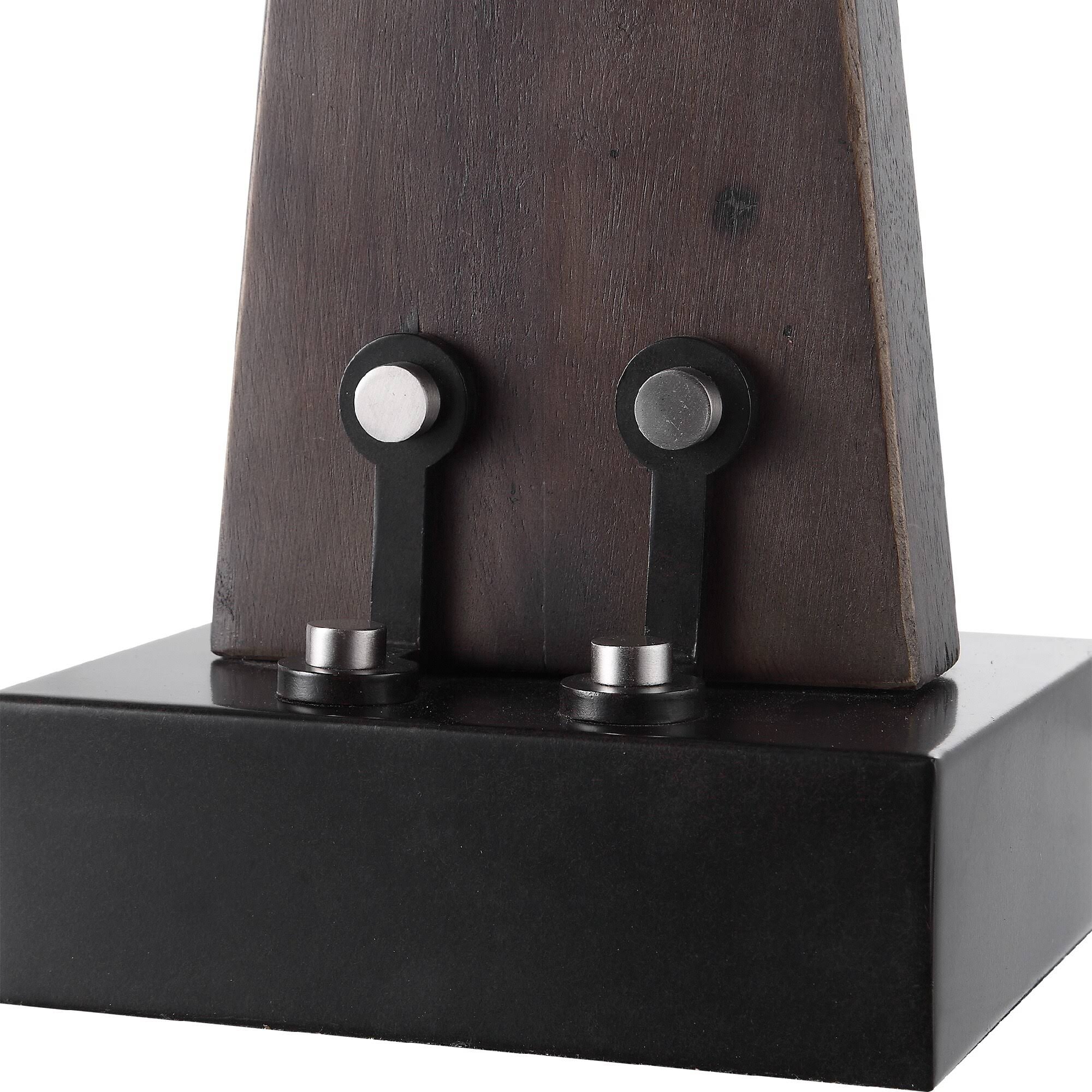 Industrial Style Wood and Metal Candle Holder with Candles W34199