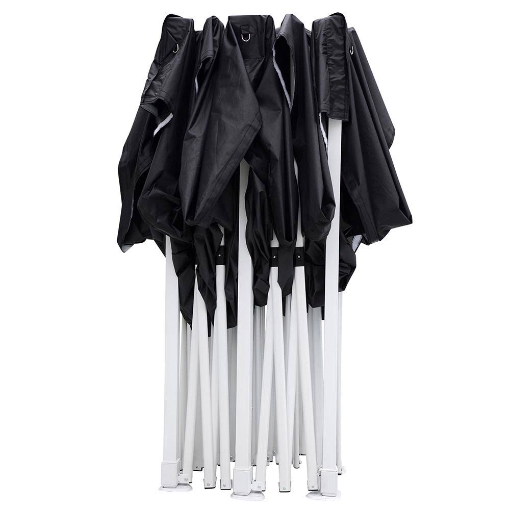 Black Pop Up Canopy Tent with Removable Sidewall Carry Bag Q284266