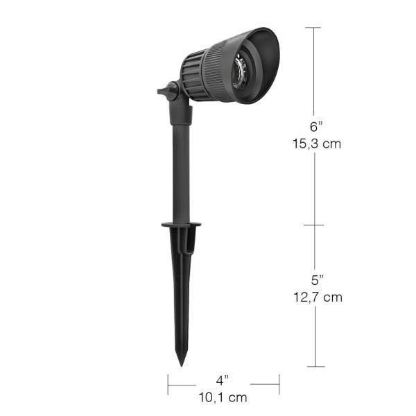 Black Outdoor Integrated LED Landscape Path Light P6852