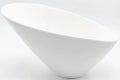 Set of 2 White Porcelain Angled Serving Bowls G763344