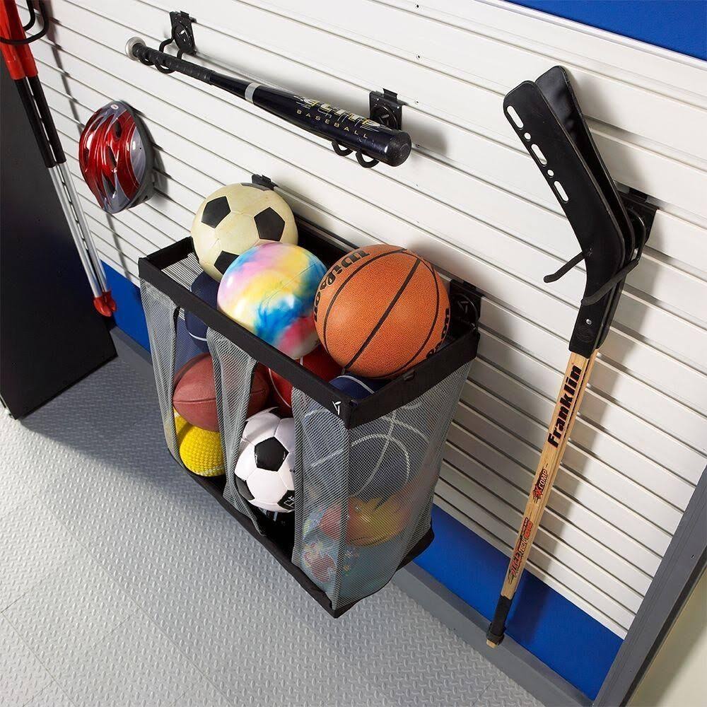 Ball Caddy Garage Storage Bin Tote Mesh Basket B411