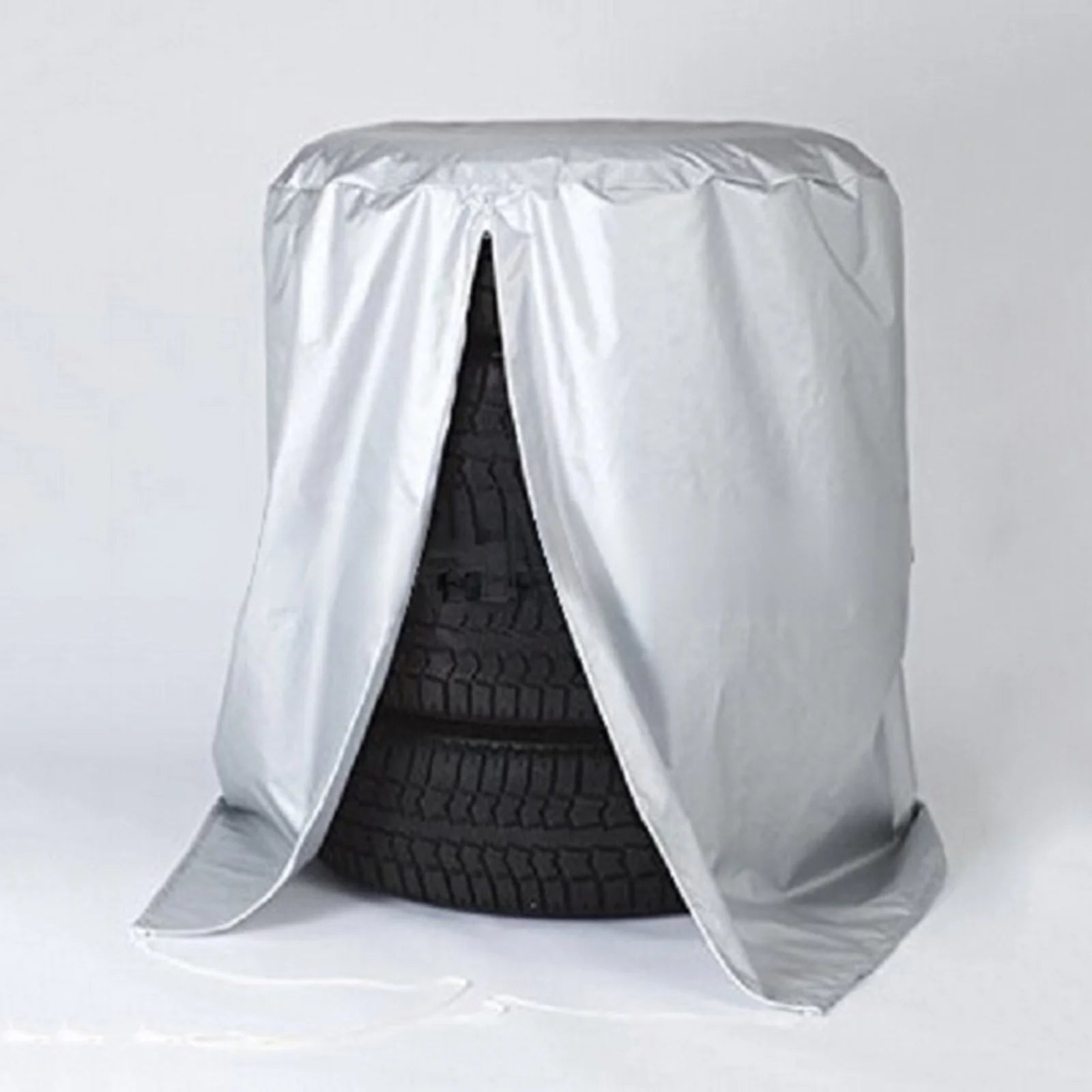 Tire Storage Cover for 4 Tires Stacked Large 210D Oxford Cloth Foldable Adjustable Bag O92408