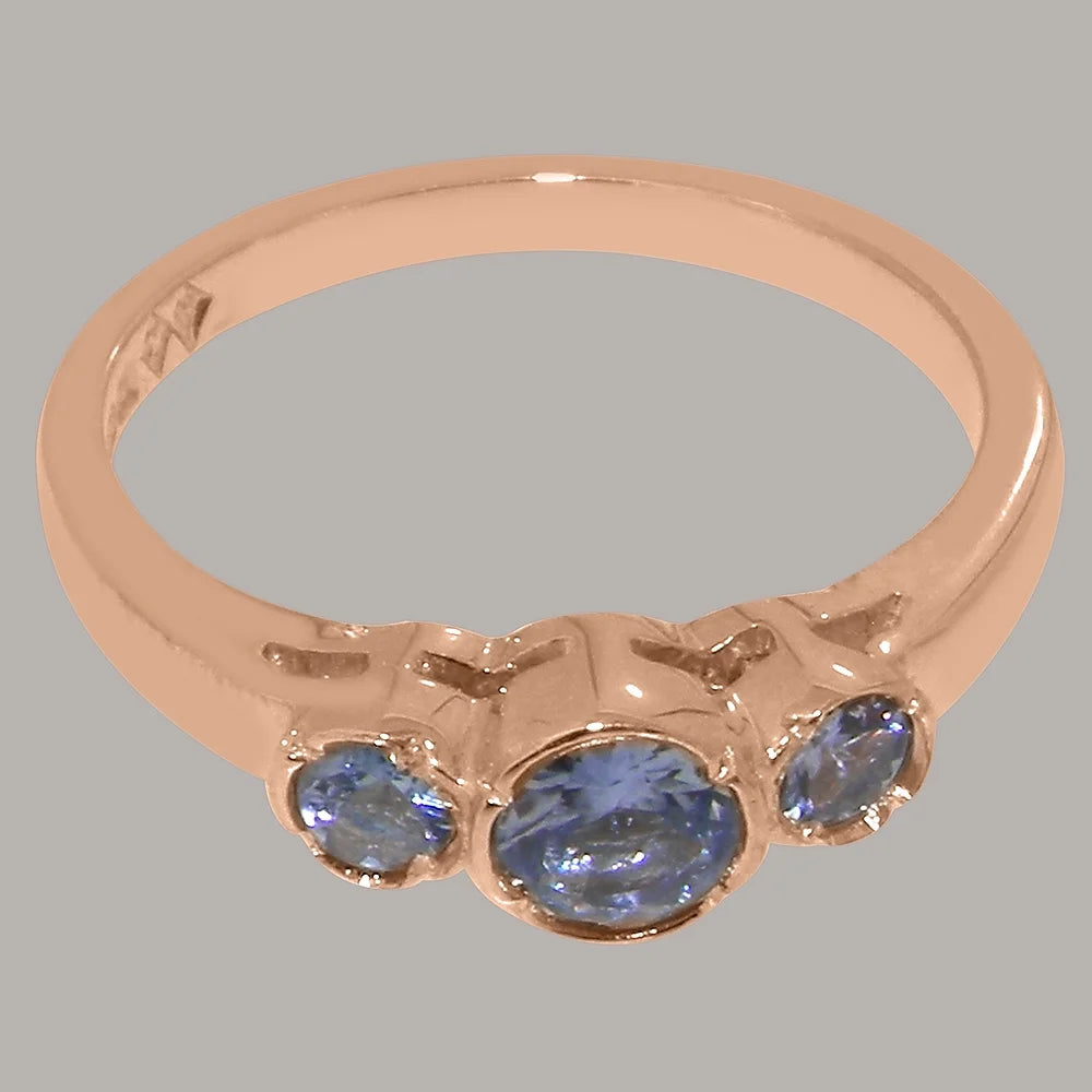 18k Rose Gold Natural Tanzanite Ring J92110