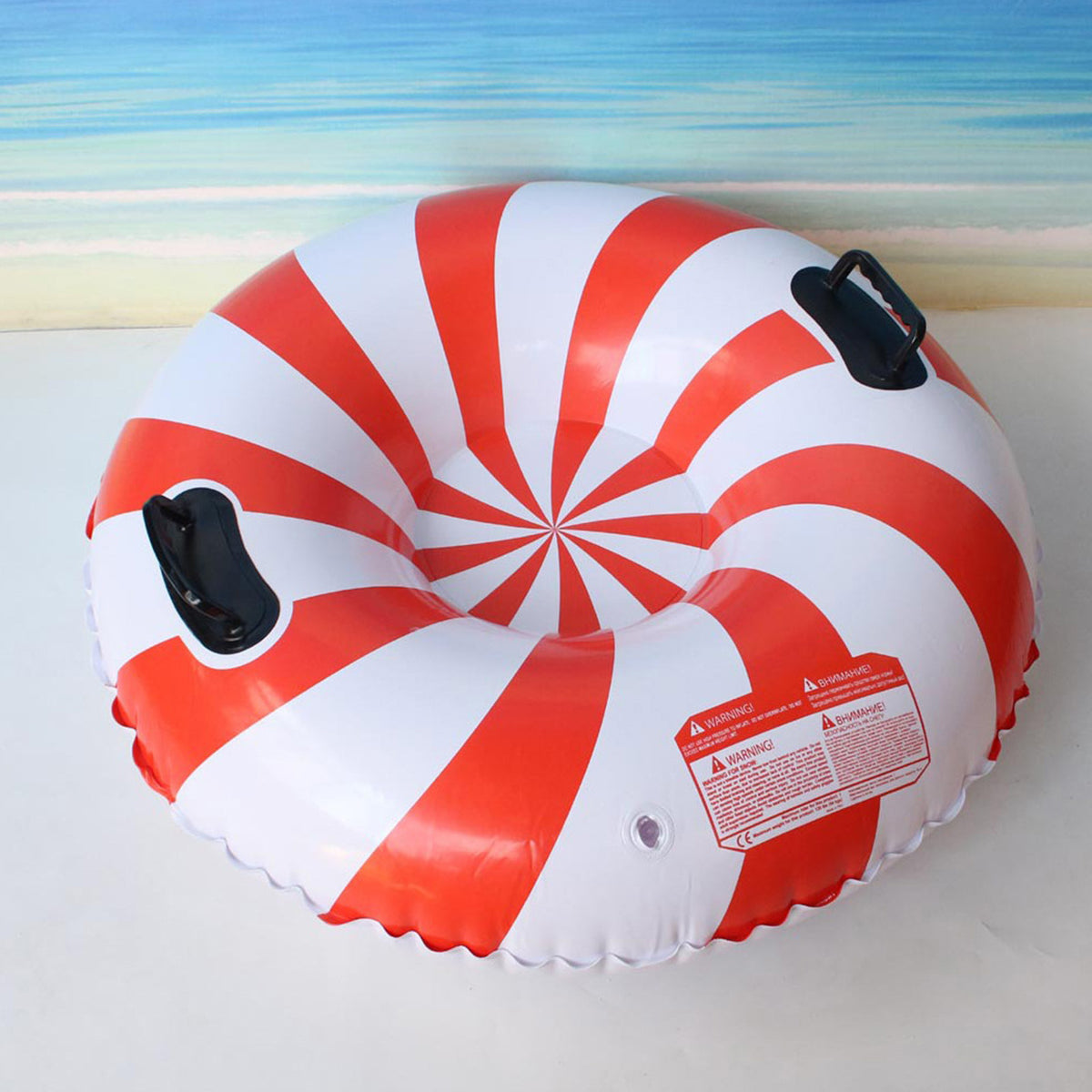 Inflatable Ski Ring with Reinforced Handles E98783