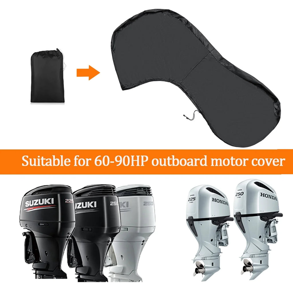 Waterproof 600D Oxford Black Outboard Motor Cover B148