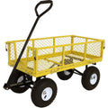 Yellow Utility Cart with Removable Folding Sides A957