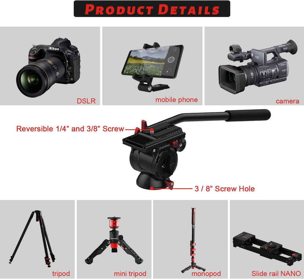 Komodo K5 Tripod Fluid Head with Quick Release Plate I835