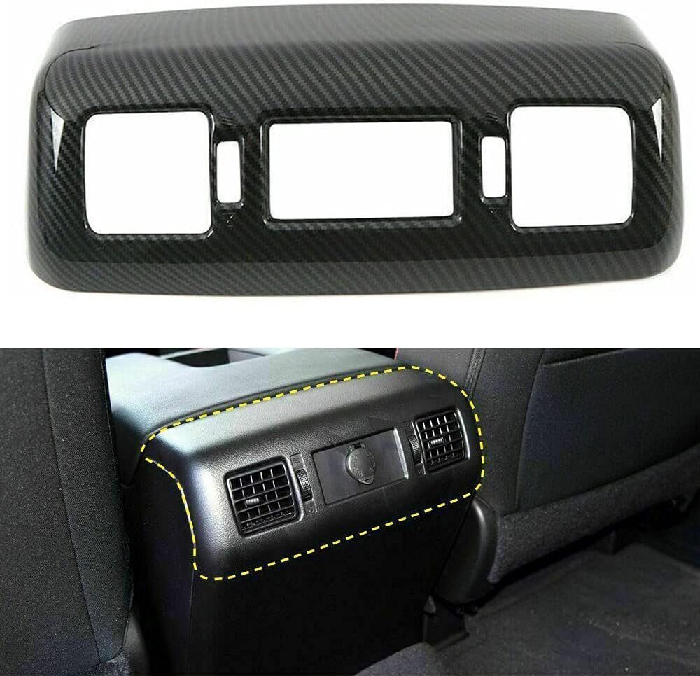 Carbon Fiber Inner Armrest Rear Air Vent Cover Trim Pack of 2 U213221
