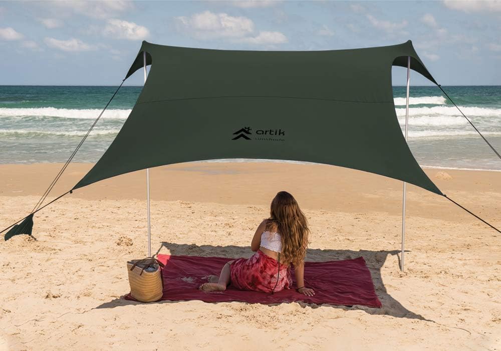 Pop Up Beach Tent Sun Shade with Carrying Bag, UPF50 UV Protection, Large Q9872
