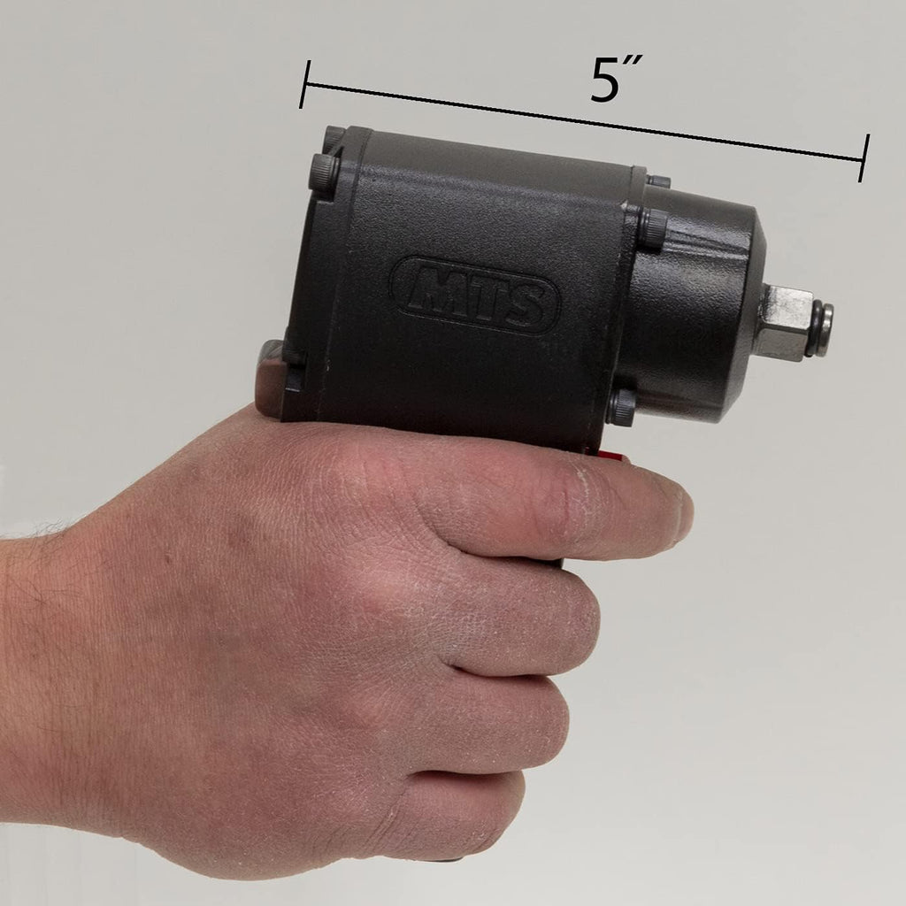 1/2-Inch Drive Compact Stubby Impact Wrench, Twin Hammer, 500 ft-lbs Max Torque, 3.2 lbs. V6121