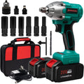 Cordless Impact Wrench, 1/2 Chuck, 3100RPM, 320 ft-lbs, 20V 2x3.0AH Battery V1689