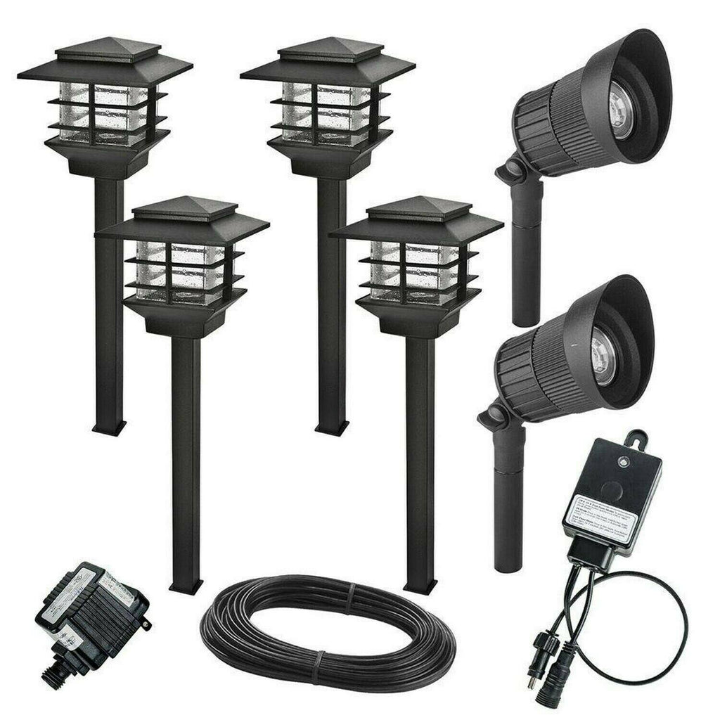Black Outdoor Integrated LED Landscape Path Light P6852