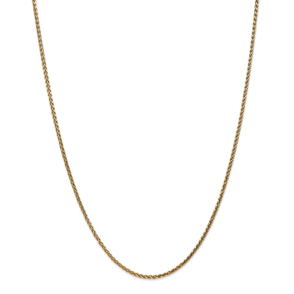 14kt Yellow Gold 1.8mm Spiga Chain 16 inch Lobster Clasp Y631