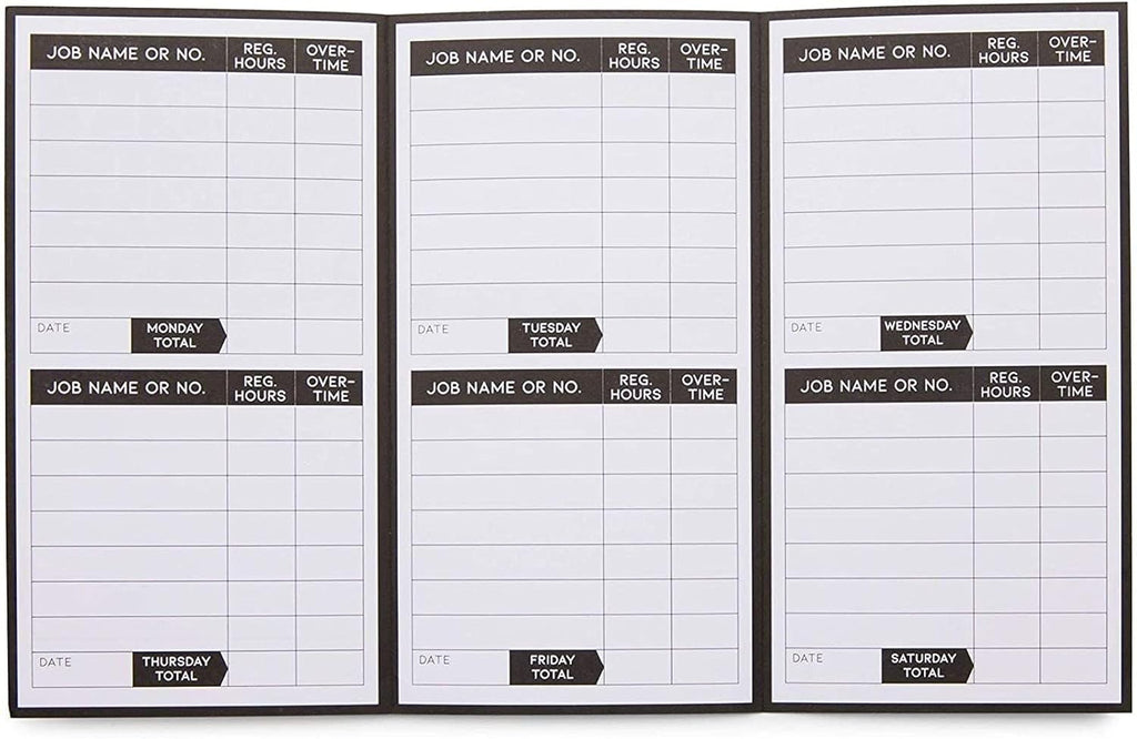200 Pack Trifold Time Cards (5 x 8 in) N742260
