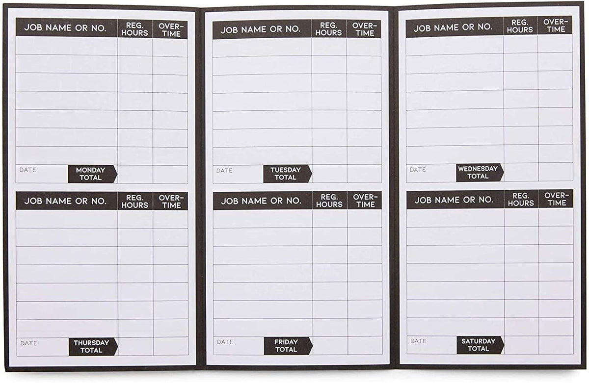 200 Pack Trifold Time Cards (5 x 8 in) N742260