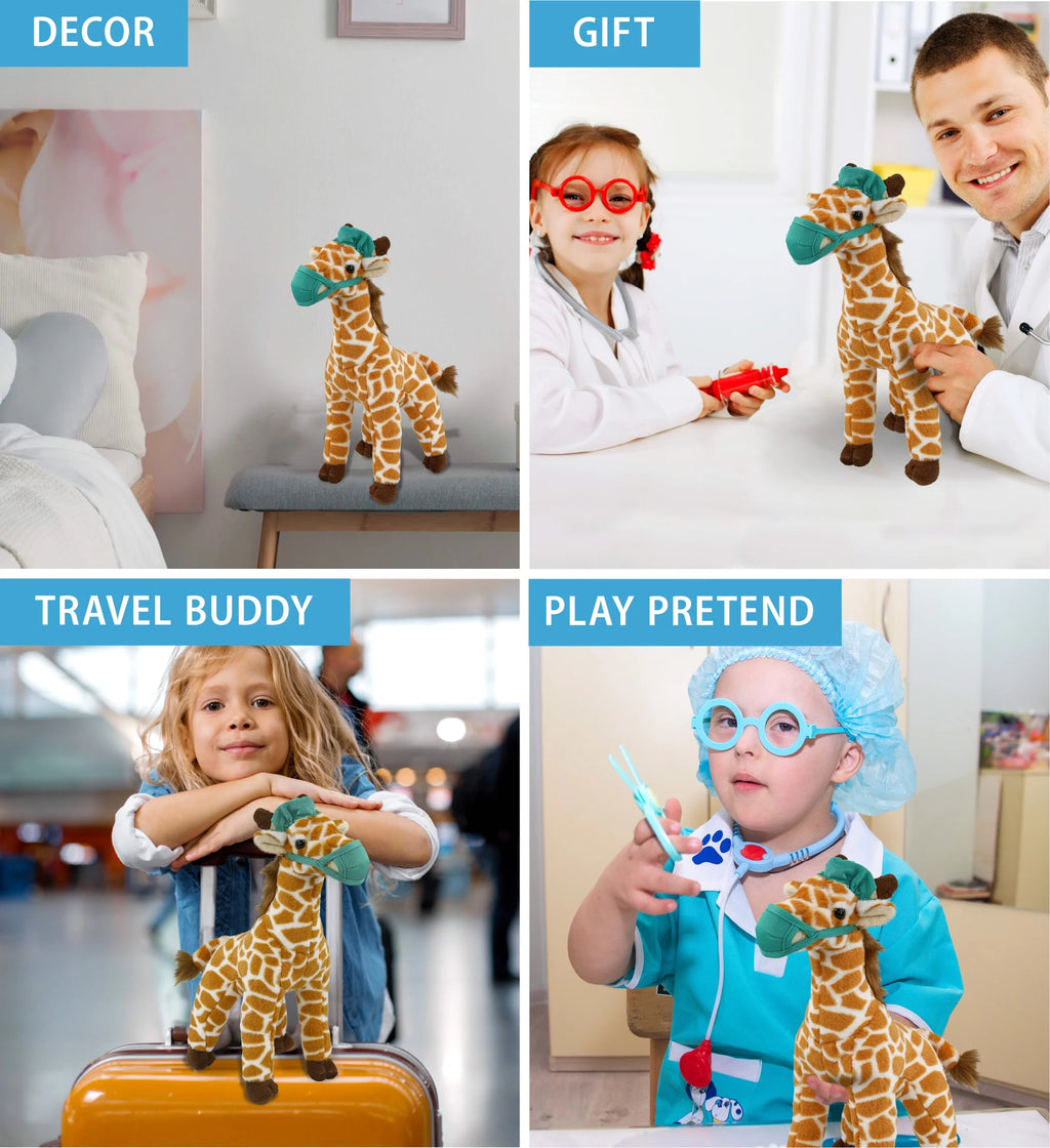 12.5 Inch Giraffe Doctor Plush Toy U36939