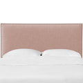 Rosequartz Linen Headboard with Pewter Nailbuttons B356