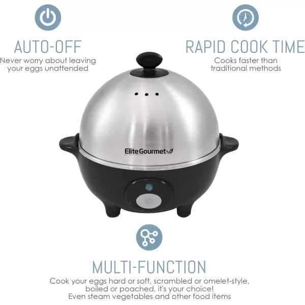 7 Egg Capacity Electric Egg Cooker with Auto Shut-Off Y547338