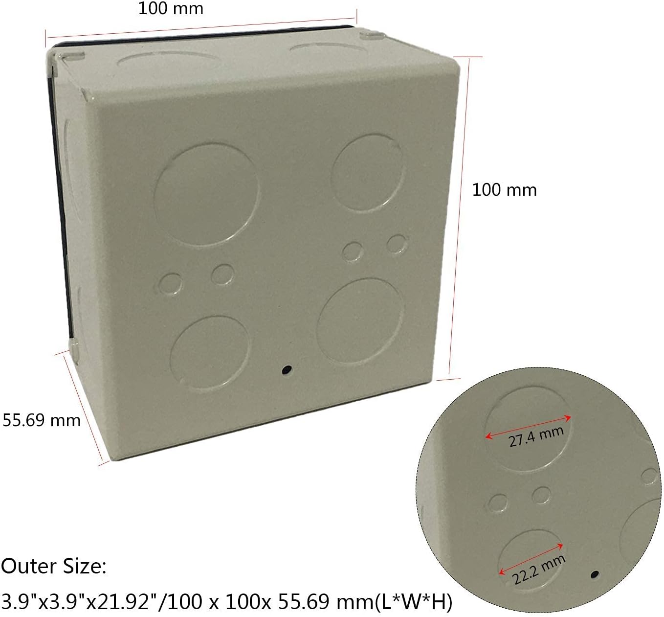 4 Inch Square Electrical Metal Switch Box Z32575
