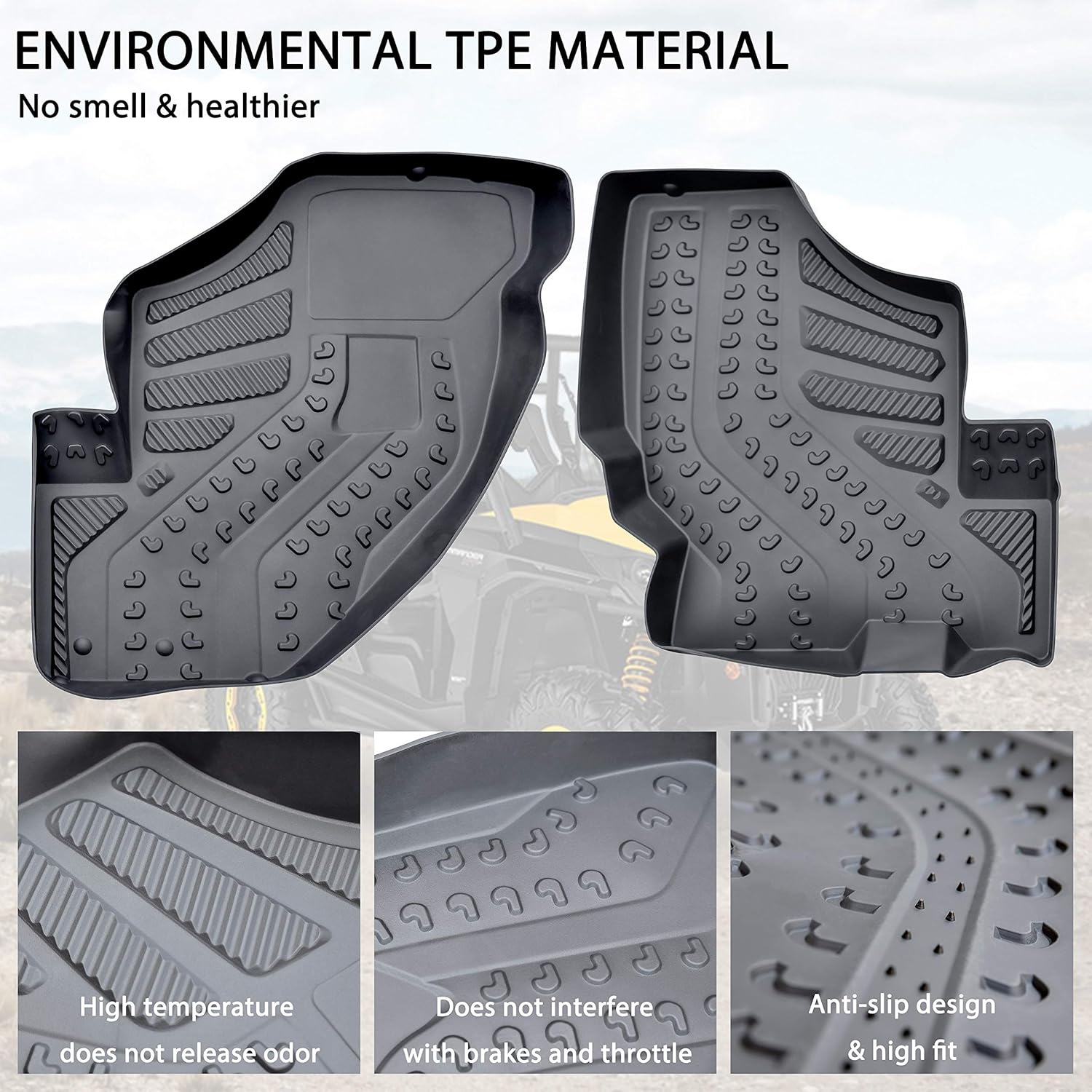 TPE Floor Liners for Can Am Commander/Maverick 2012-2020 Q35223