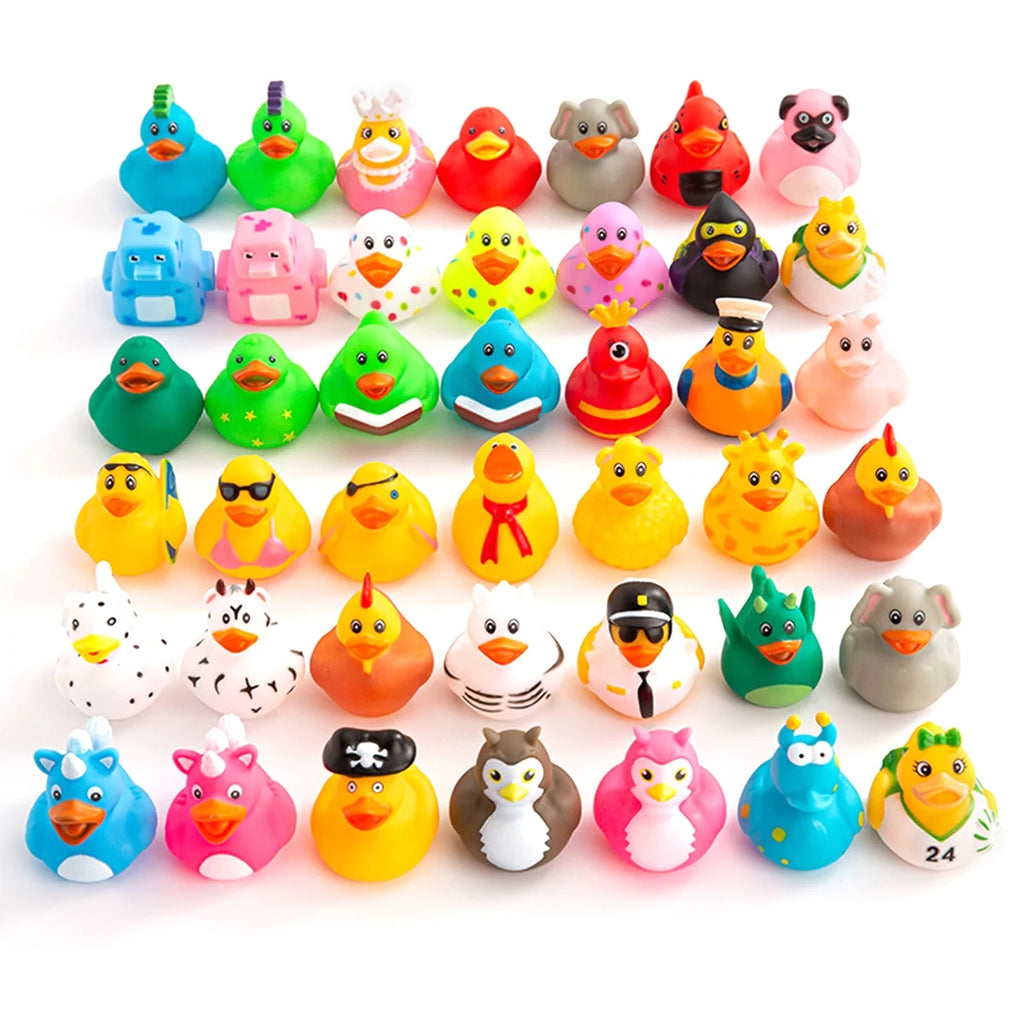 50 Pcs Assorted Rubber Duck Toy Bath Tub Pool Toys V443687