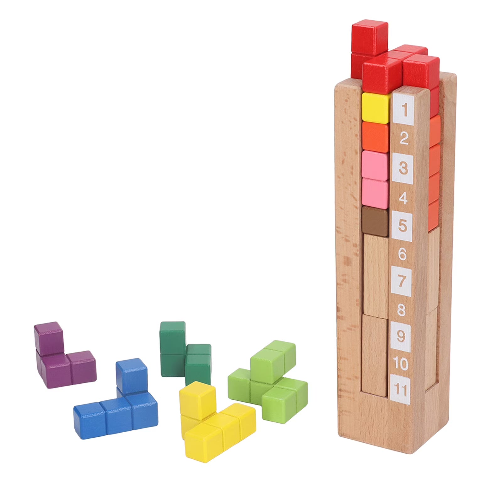Colored Wooden Stacking Blocks Toy I683