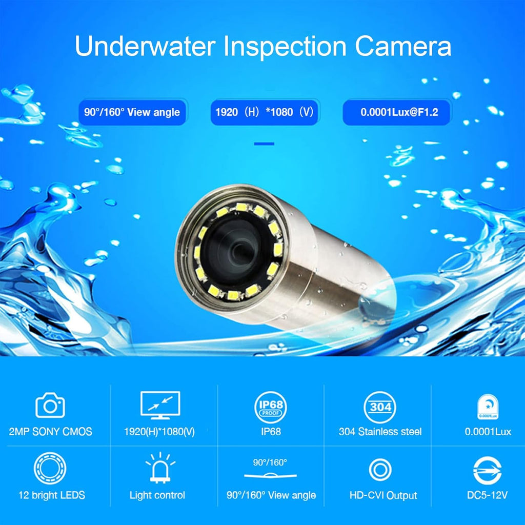 Modular Underwater Camera Kit with 2 Sensor Units FOV 160° M14508