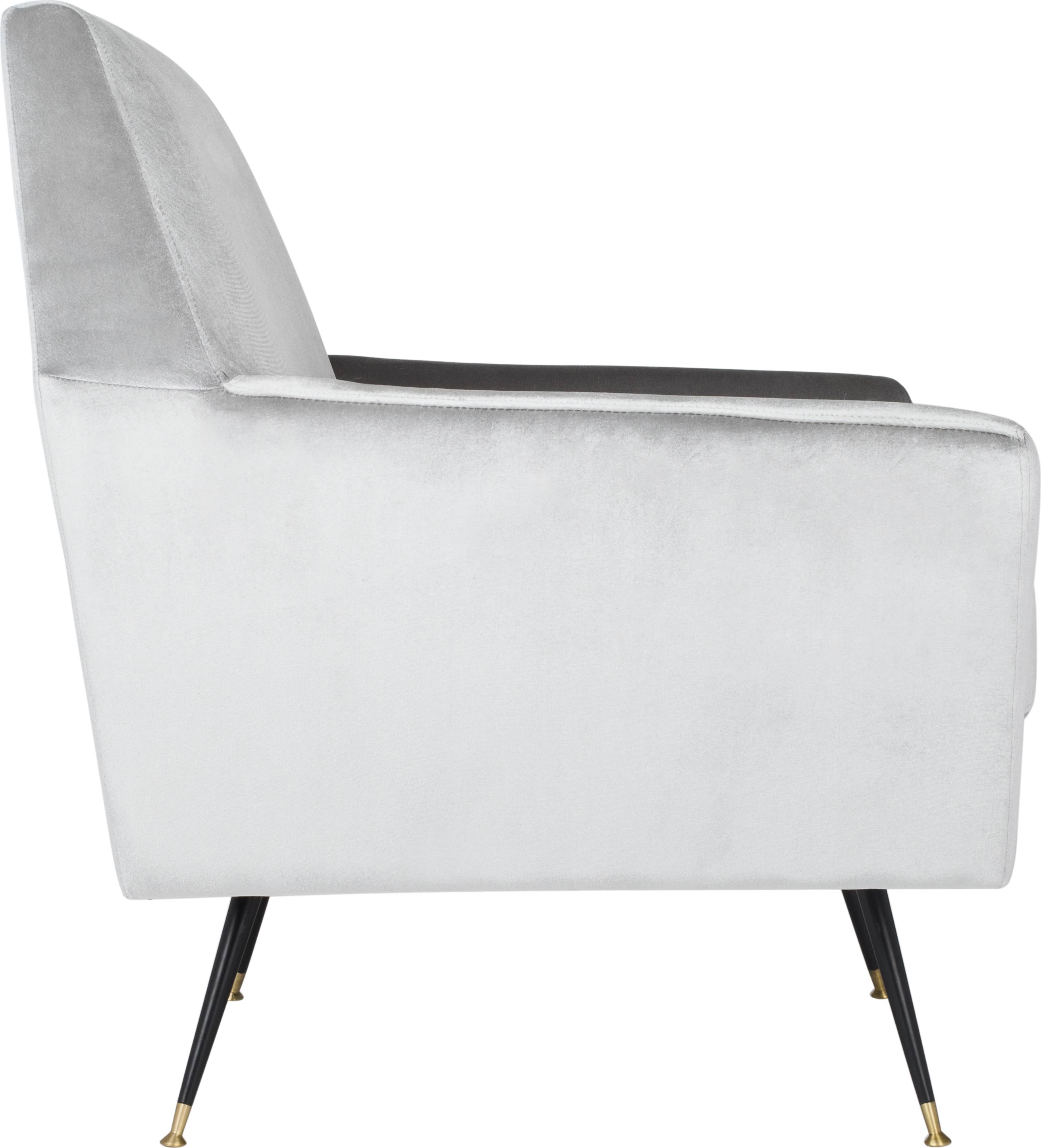 Light Grey Velvet Accent Chair C877601