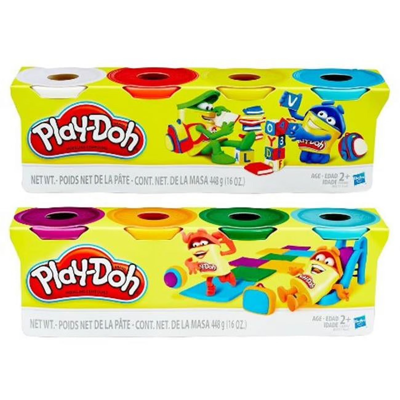 Classic Color Assorted 4 oz (8) Play-Doh Modeling Compound, Primary Colors, Set of 8 X59551