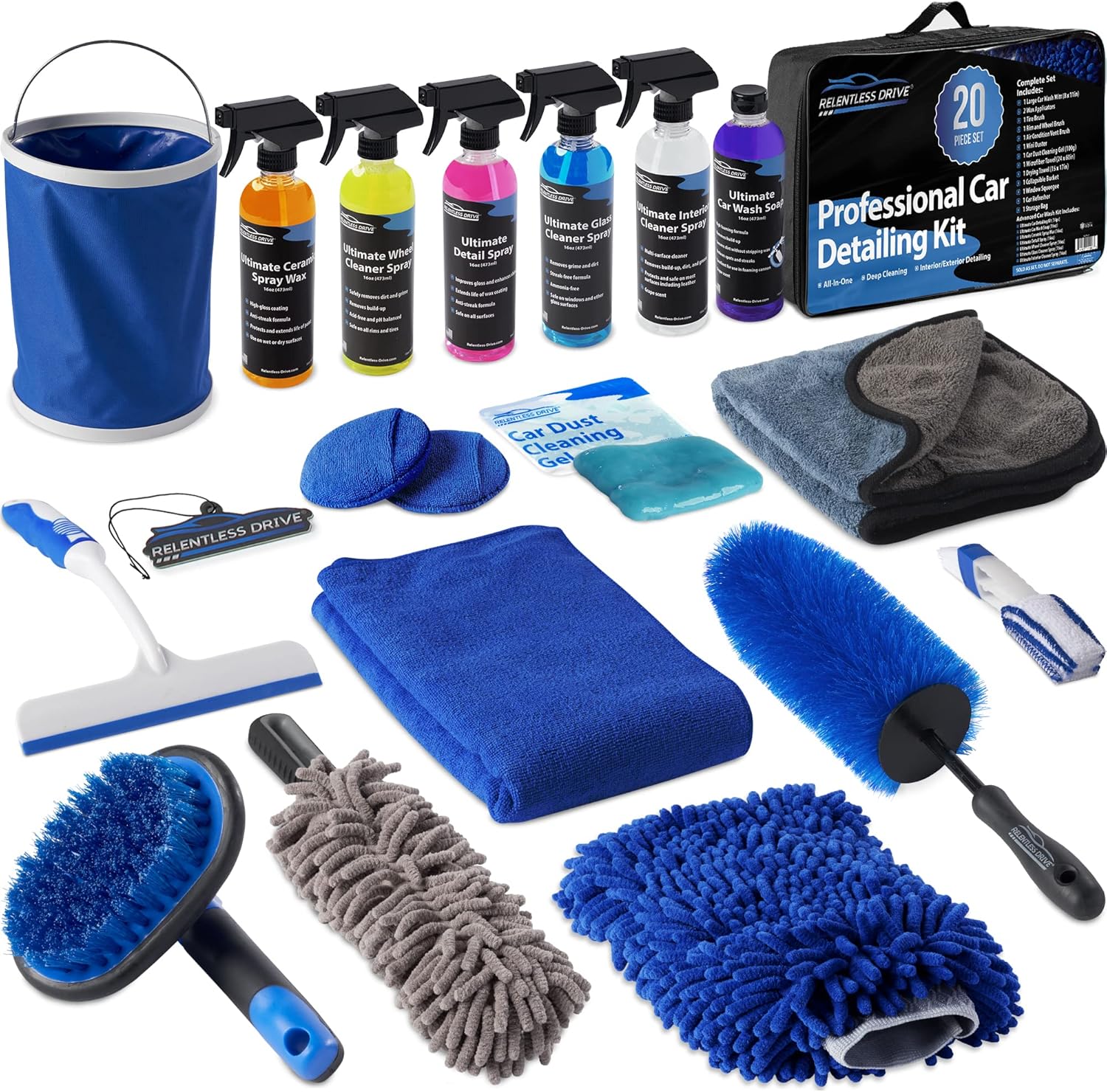 20pc Car Wash Kit with Bucket C146