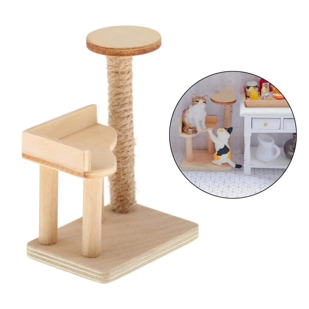 Miniature Cat Climbing Dollhouse Furniture S487