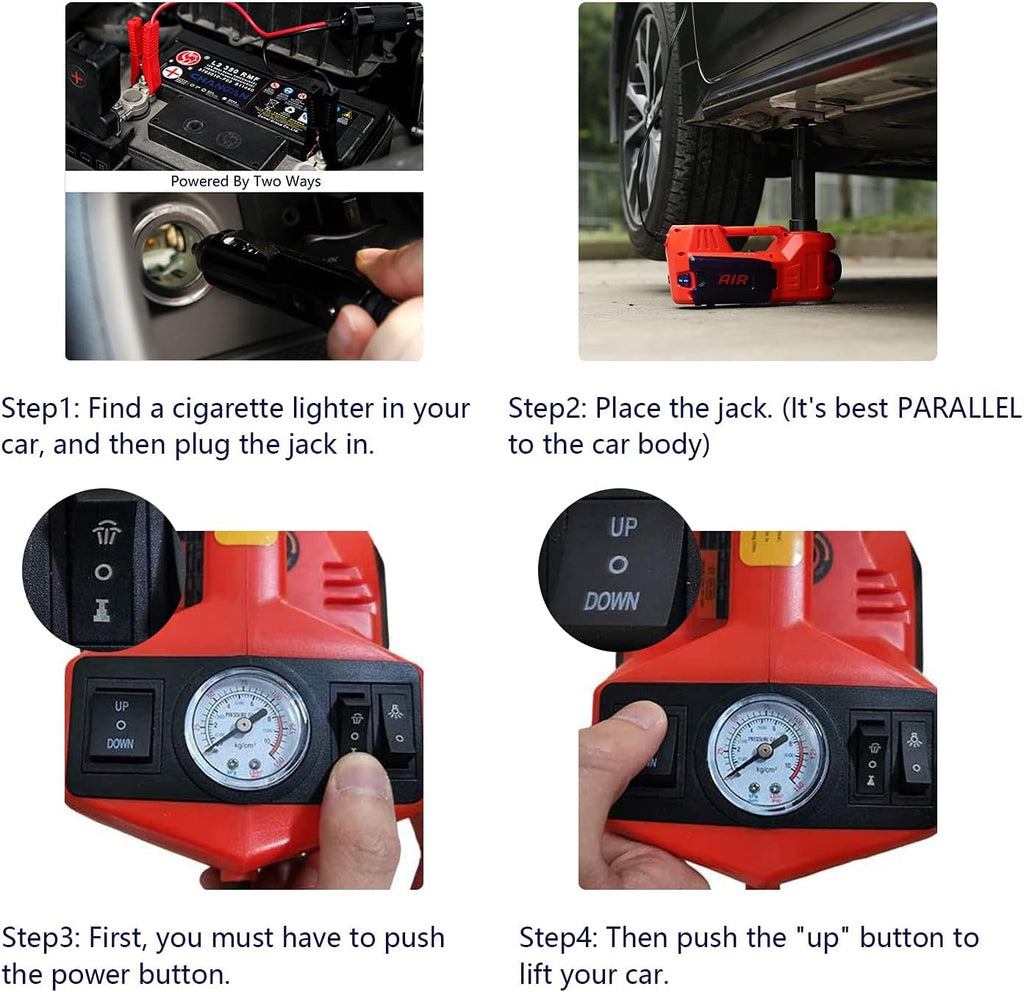 5 Ton 12V Electric Car Jack with Built-in Inflatable Pump O132063