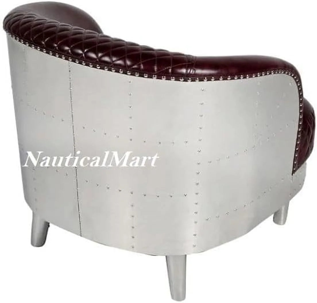 Aluminum Leather Sofa Chair I7861
