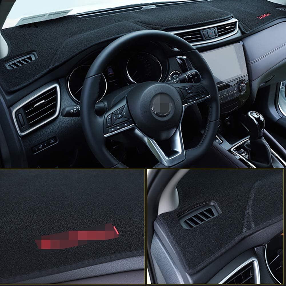 Black Center Console Cover Dash Mat Protector for Nissan Rogue X-Trail Rogue Sport SUV Q301550