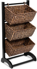 3-Tier Abaca Storage Organizer Shelf with 3 Baskets X2607