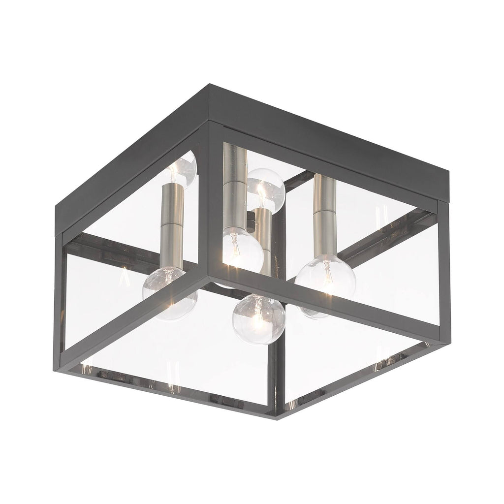 Scandinavian Gray 4 Light Outdoor Ceiling Mount X9608