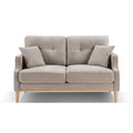 Cream Waterproof Fabric 2 Seater Loveseat Sofa J234590