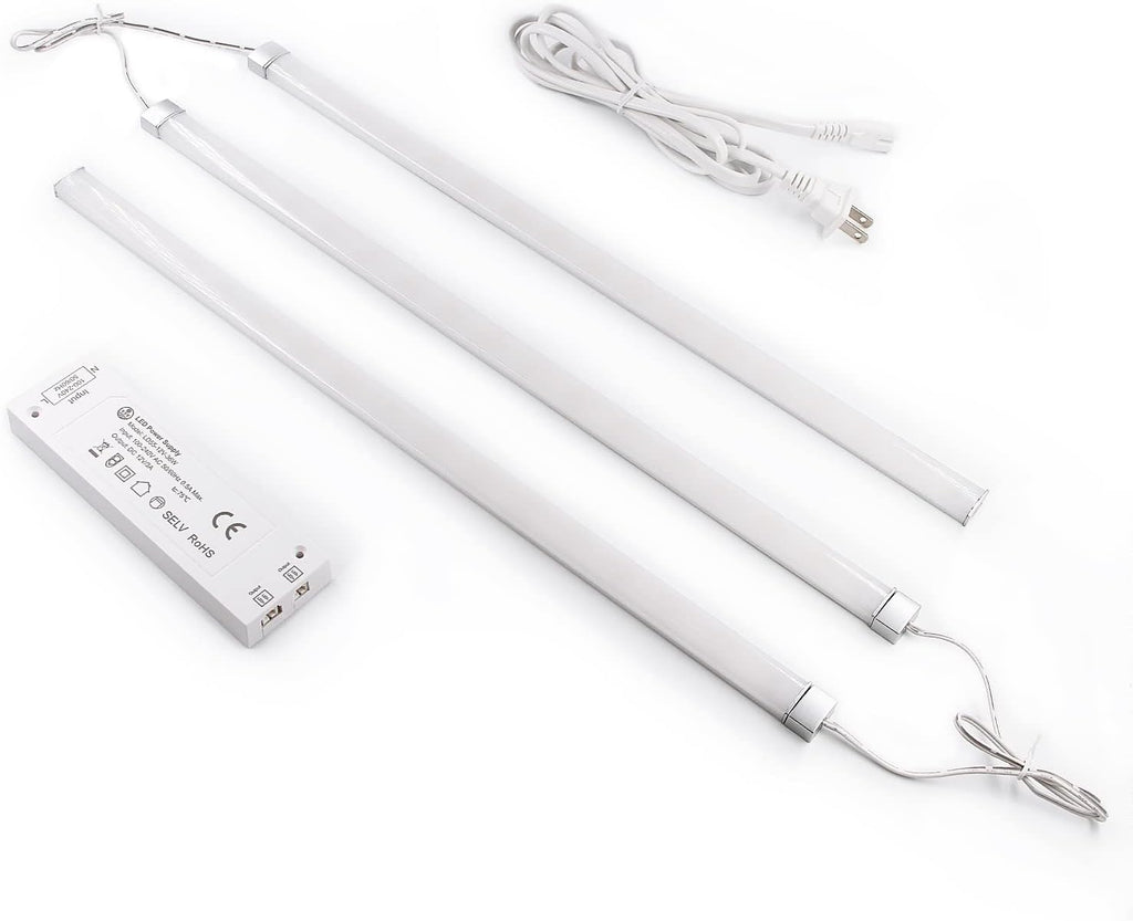 Under Cabinet Linkable Dimmable Light Strips with Touch Switch, 3200 Lumen, 32W, 6500K E9423